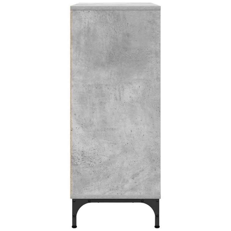 Bufet Betonowy szary 79,5 x 33 x 82 cm Materiał drewnopochodny