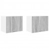 Szafka wisząca 2 pcs Szary Sonoma i Biały 50 x 31 x 40 cm