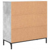 Bufet Betonowy szary 79,5 x 33 x 82 cm Materiał drewnopochodny