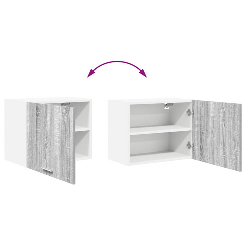 Szafka wisząca 2 pcs Szary Sonoma i Biały 50 x 31 x 40 cm