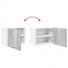 Szafka wisząca 2 pcs Szary Sonoma i Biały 50 x 31 x 40 cm