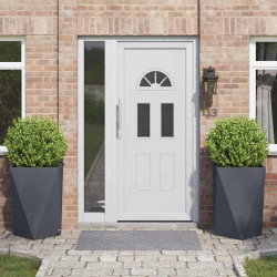 Donica 2 pcs Antracyt 50 x 50 x 75 cm Stal