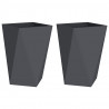 Donica 2 pcs Antracyt 50 x 50 x 75 cm Stal