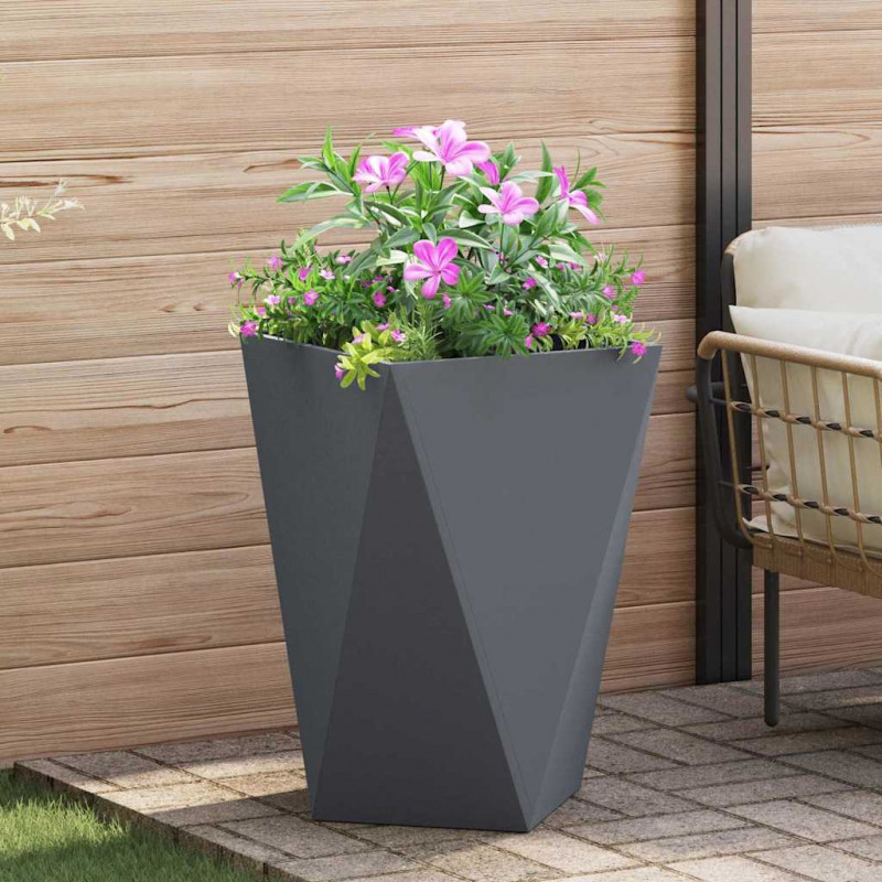 Donica 2 pcs Antracyt 50 x 50 x 75 cm Stal