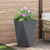 Donica 2 pcs Antracyt 50 x 50 x 75 cm Stal