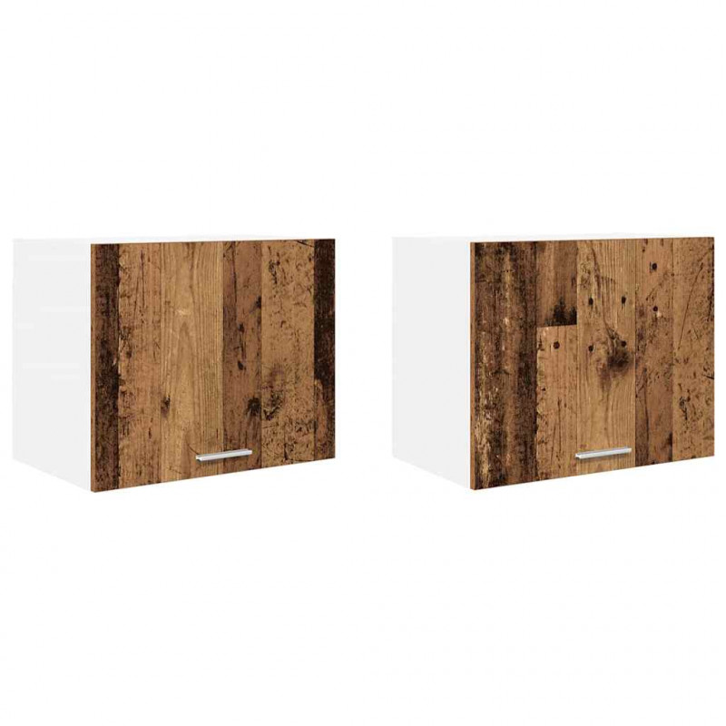 Szafka wisząca 2 pcs Stare Drewno i Biały 50 x 31 x 40 cm
