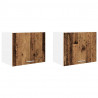 Szafka wisząca 2 pcs Stare Drewno i Biały 50 x 31 x 40 cm