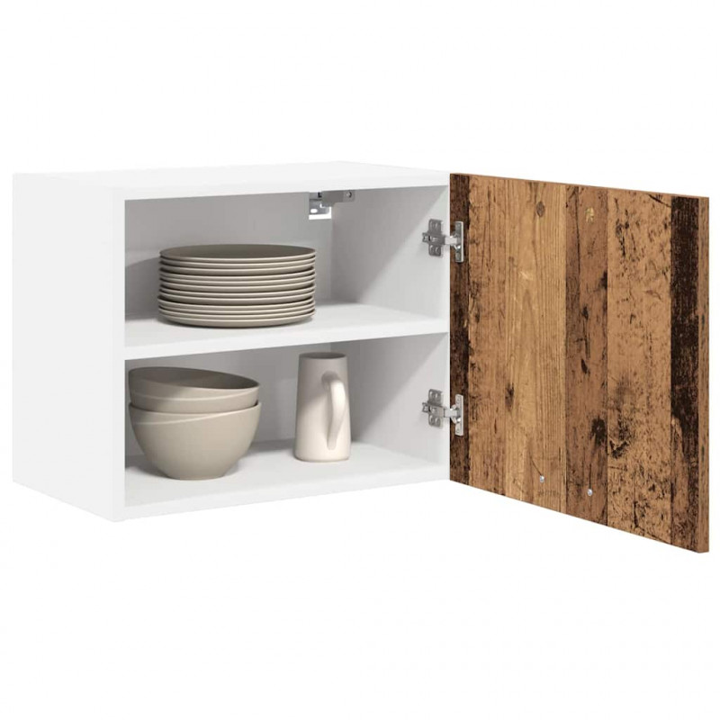 Szafka wisząca 2 pcs Stare Drewno i Biały 50 x 31 x 40 cm