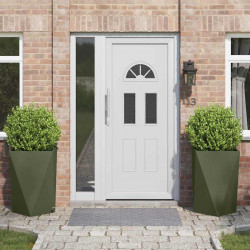 Donica 2 pcs Zielony oliwkowy 50 x 50 x 75 cm Stal