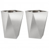 Donica 2 pcs Srebrny 50 x 50 x 75 cm Stal nierdzewna
