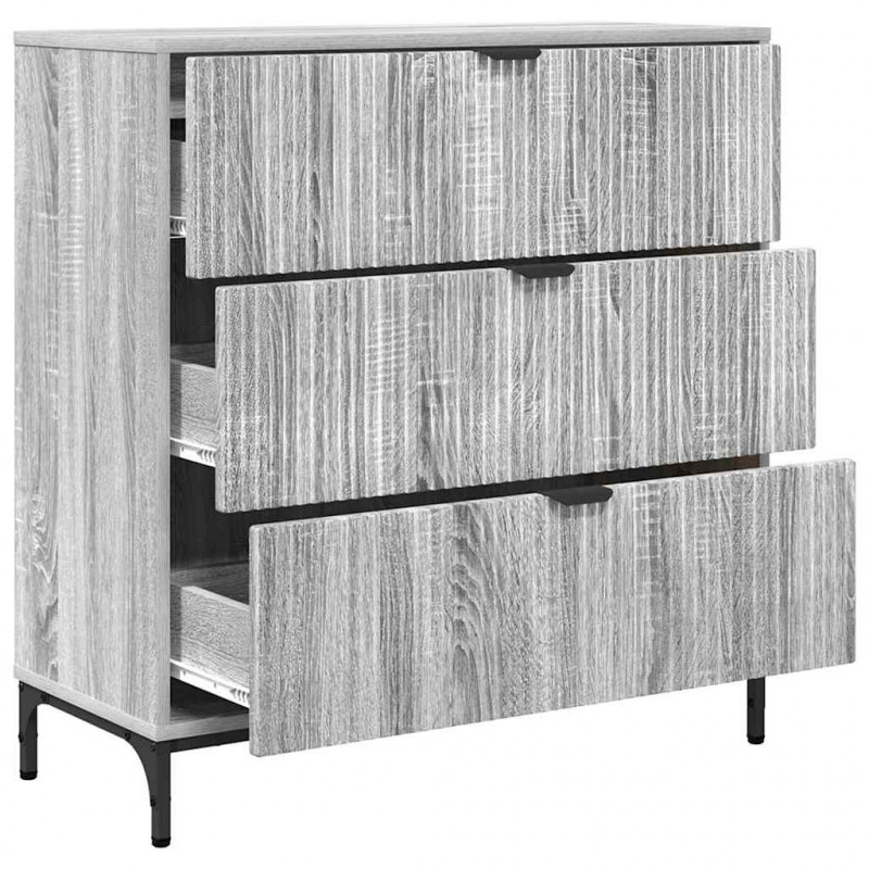 Bufet Szary Sonoma 79,5 x 33 x 82 cm Materiał drewnopochodny