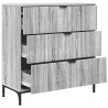 Bufet Szary Sonoma 79,5 x 33 x 82 cm Materiał drewnopochodny