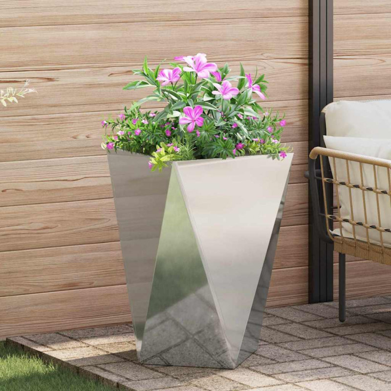 Donica Srebrny 50 x 50 x 75 cm Stal Galwanizowana