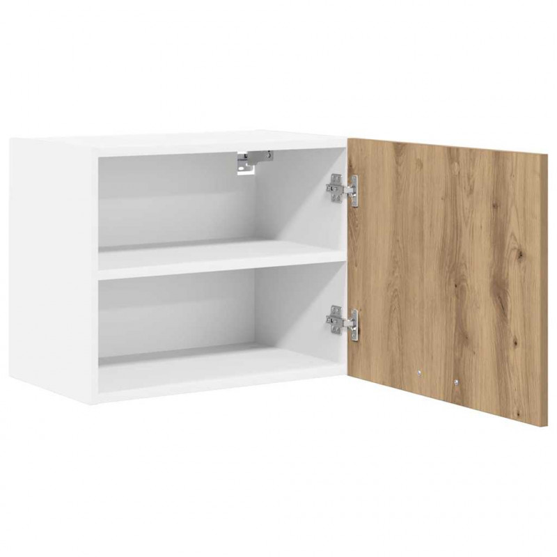 Szafka wisząca 2 pcs Dąb rzemieślniczy i biały 50 x 31 x 40 cm
