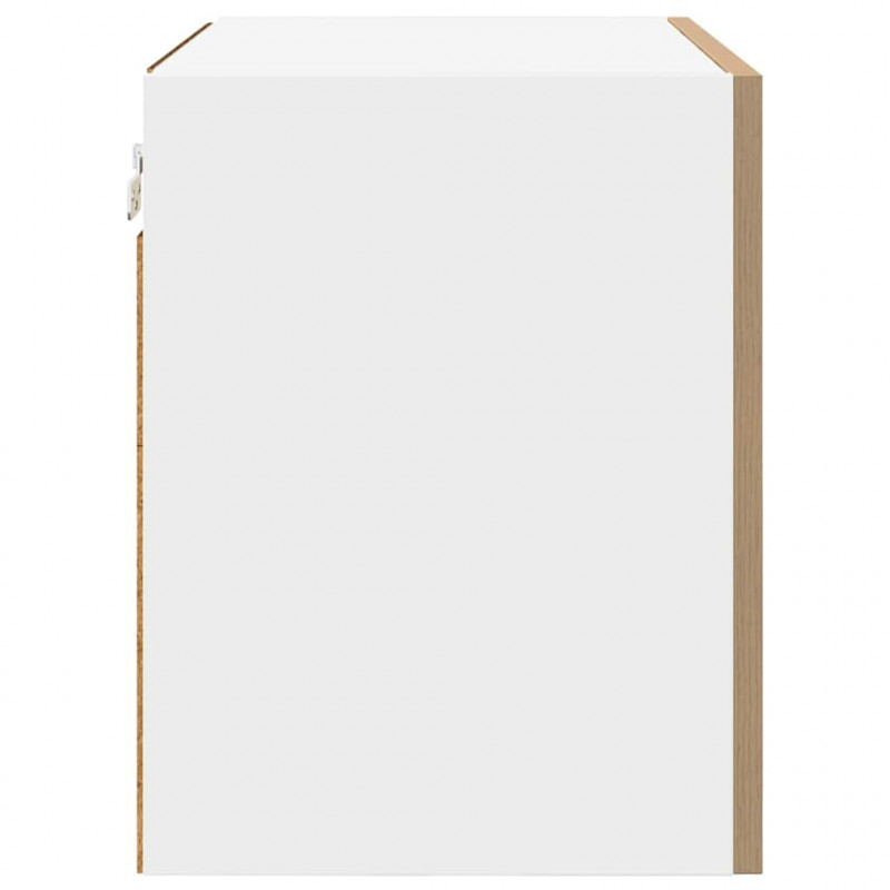 Szafka wisząca 2 pcs Dąb rzemieślniczy i biały 50 x 31 x 40 cm