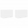 Szafka wisząca z przechowywaniem 2 pcs Biały 60 x 31 x 40 cm