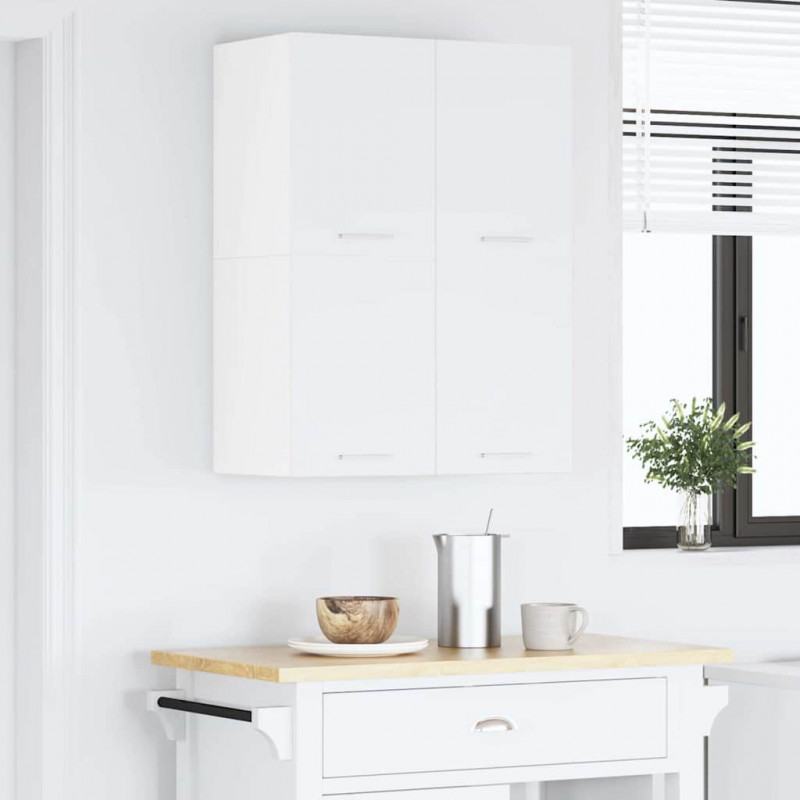 Szafka wisząca z przechowywaniem 2 pcs Biały 60 x 31 x 40 cm