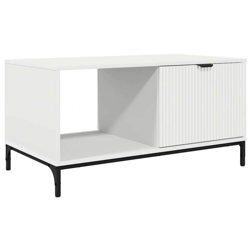 Stolik kawowy Biały 90 x 49 x 46 cm Materiał drewnopochodny