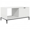 Stolik kawowy Biały 90 x 49 x 46 cm Materiał drewnopochodny