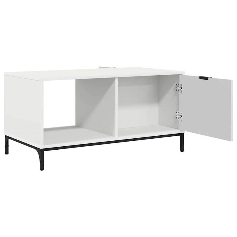 Stolik kawowy Biały 90 x 49 x 46 cm Materiał drewnopochodny