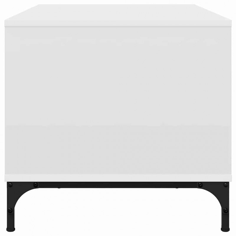 Stolik kawowy Biały 90 x 49 x 46 cm Materiał drewnopochodny