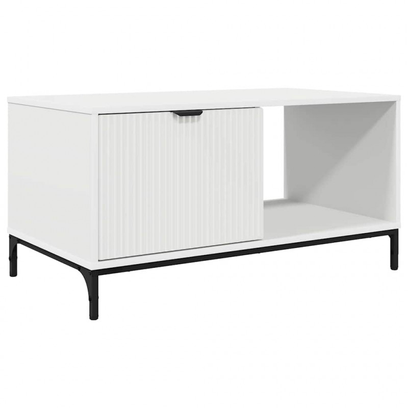 Stolik kawowy Biały 90 x 49 x 46 cm Materiał drewnopochodny