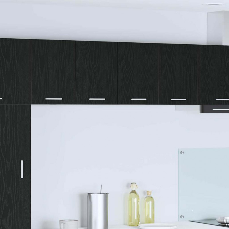 Szafka wisząca 2 pcs Czarny Dąb i Biały 60 x 31 x 40 cm
