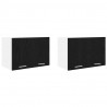 Szafka wisząca 2 pcs Czarny Dąb i Biały 60 x 31 x 40 cm