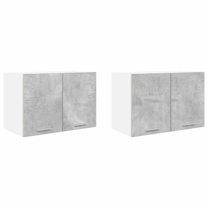 Szafka wisząca 2 pcs Betonowa szarość i biel 60 x 31 x 40 cm