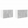 Szafka wisząca 2 pcs Betonowa szarość i biel 60 x 31 x 40 cm