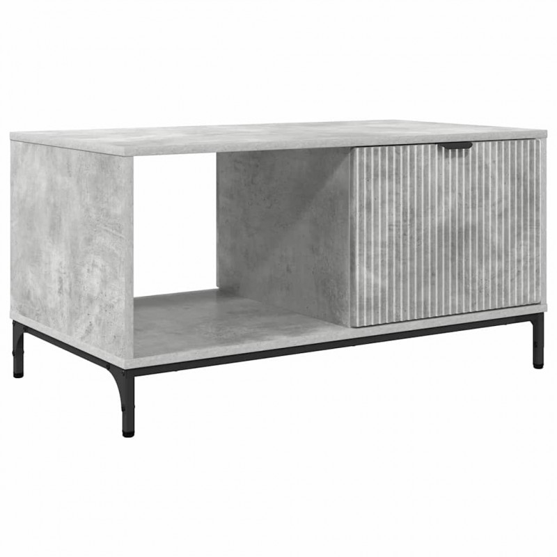 Stolik kawowy z szufladą Betonowy szary 90 x 49 x 46 cm