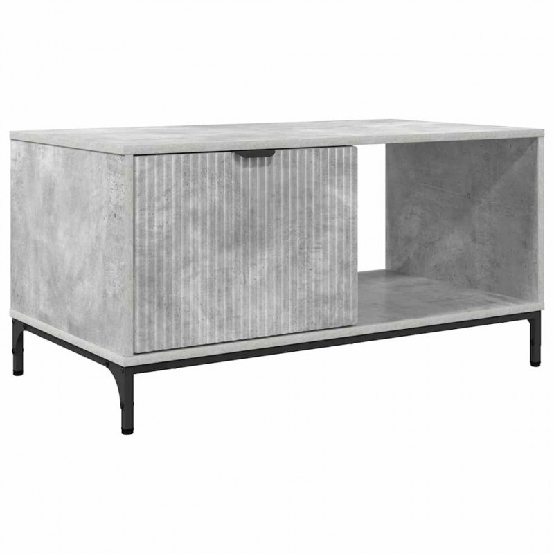 Stolik kawowy z szufladą Betonowy szary 90 x 49 x 46 cm