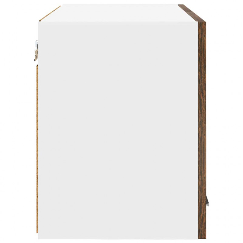 Szafka wisząca z drzwiami Wędzony dąb i biały 60 x 31 x 40 cm