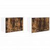 Szafka wisząca 2 pcs Wędzony dąb i biały 60 x 31 x 40 cm