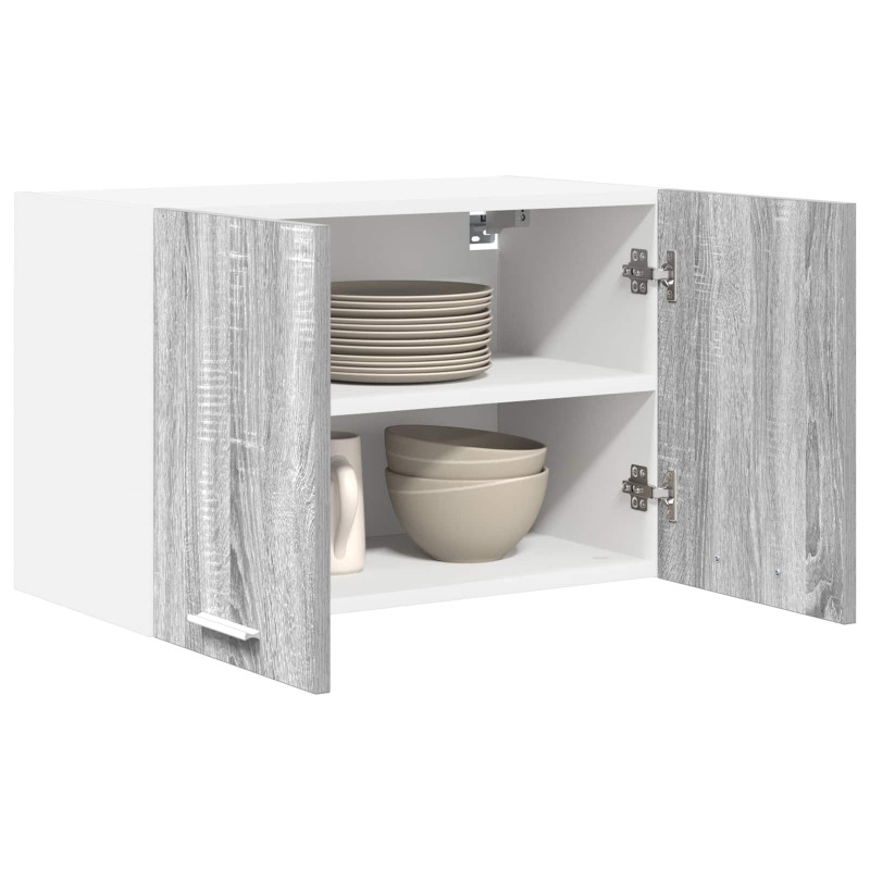 Szafka wisząca 2 pcs Szary Sonoma i Biały 60 x 31 x 40 cm