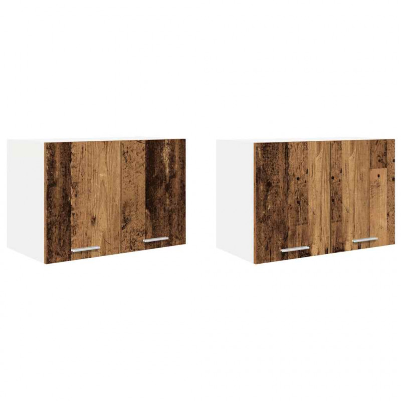 Szafka wisząca 2 pcs Stare Drewno i Biały 60 x 31 x 40 cm