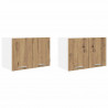 Szafka wisząca 2 pcs Dąb rzemieślniczy i biały 60 x 31 x 40 cm