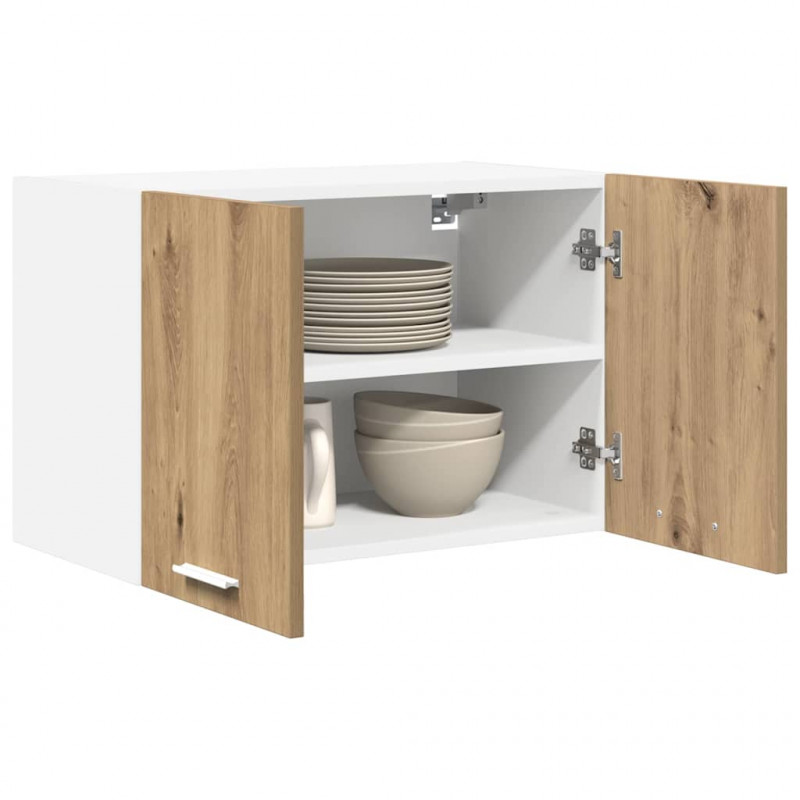 Szafka wisząca 2 pcs Dąb rzemieślniczy i biały 60 x 31 x 40 cm