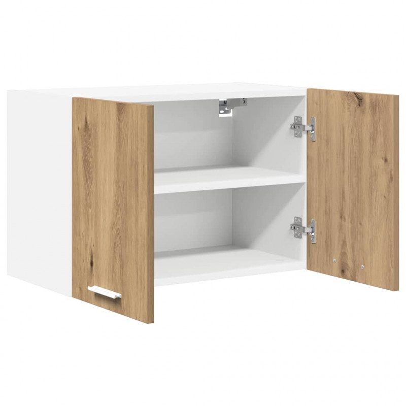 Szafka wisząca 2 pcs Dąb rzemieślniczy i biały 60 x 31 x 40 cm