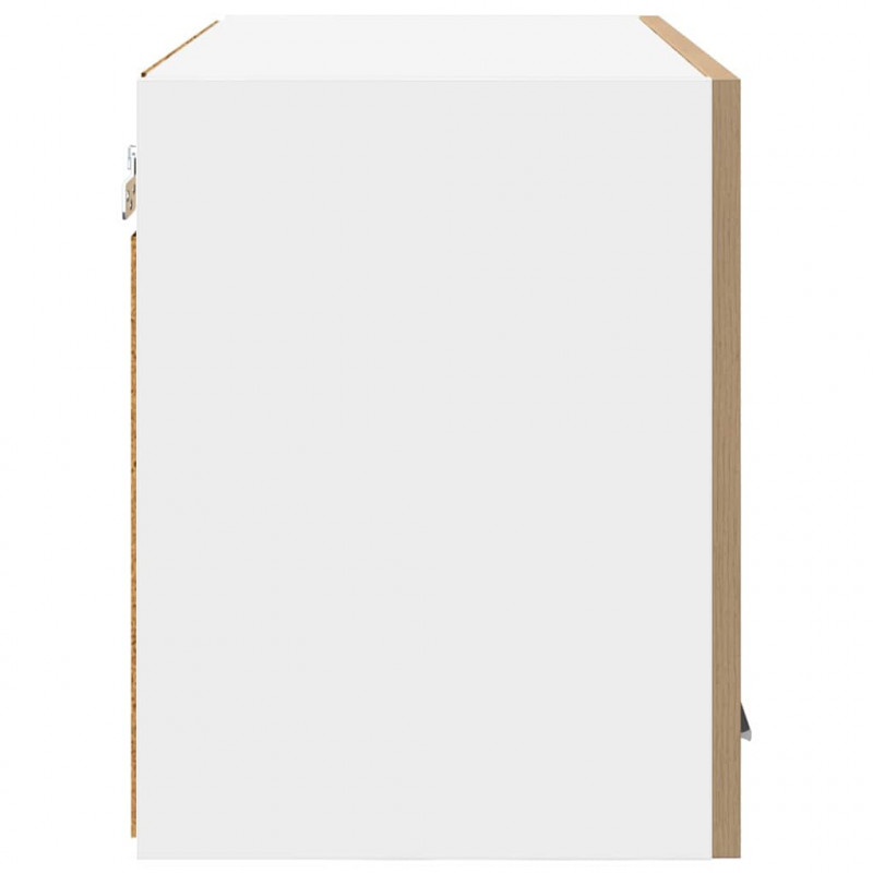 Szafka wisząca 2 pcs Dąb rzemieślniczy i biały 60 x 31 x 40 cm