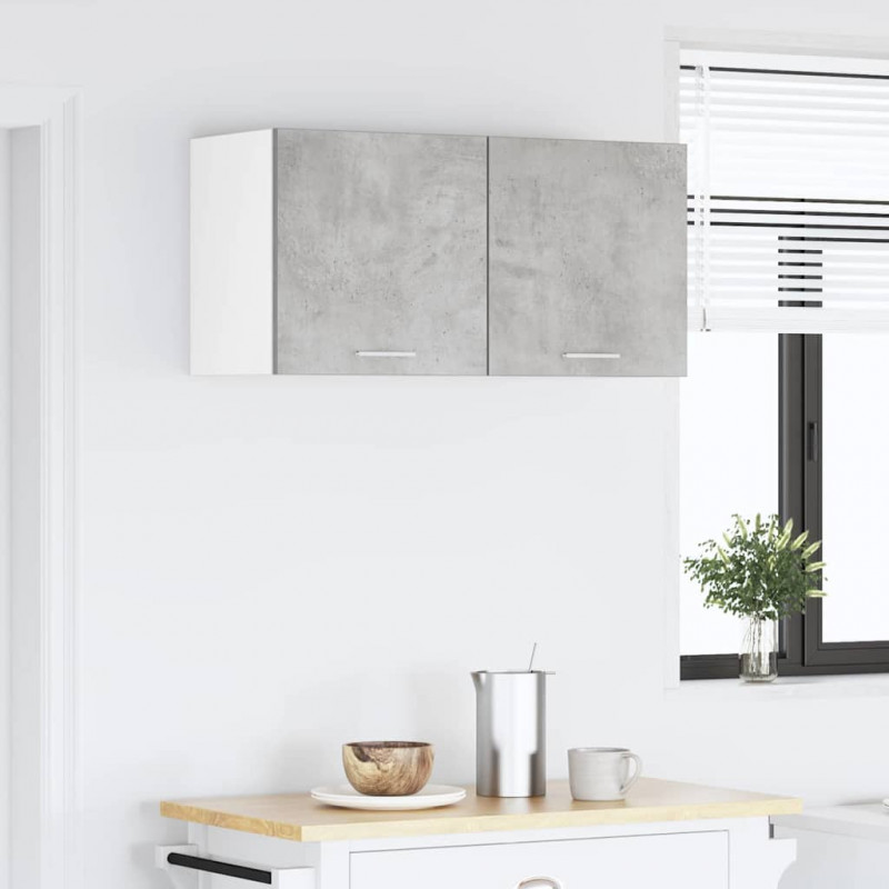 Szafka wisząca z przechowywaniem Betonowy szary 80 x 31 x 40 cm