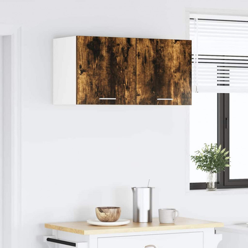 Szafka wisząca z przechowywaniem Dąb wędzony 80 x 31 x 40 cm