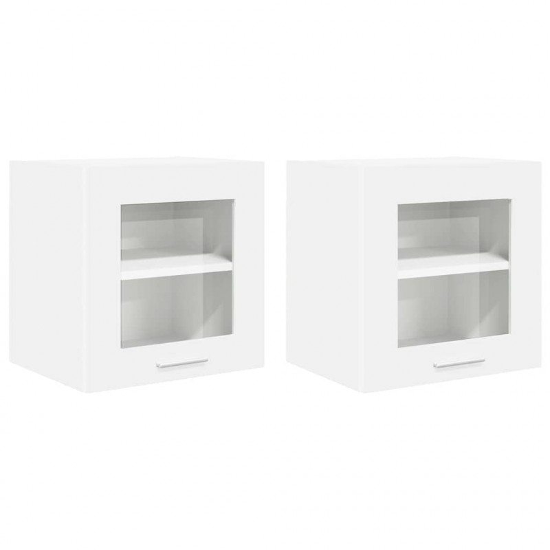 Szafka wisząca z przechowywaniem 2 pcs Biały 40 x 31 x 40 cm
