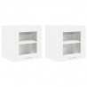 Szafka wisząca z przechowywaniem 2 pcs Biały 40 x 31 x 40 cm