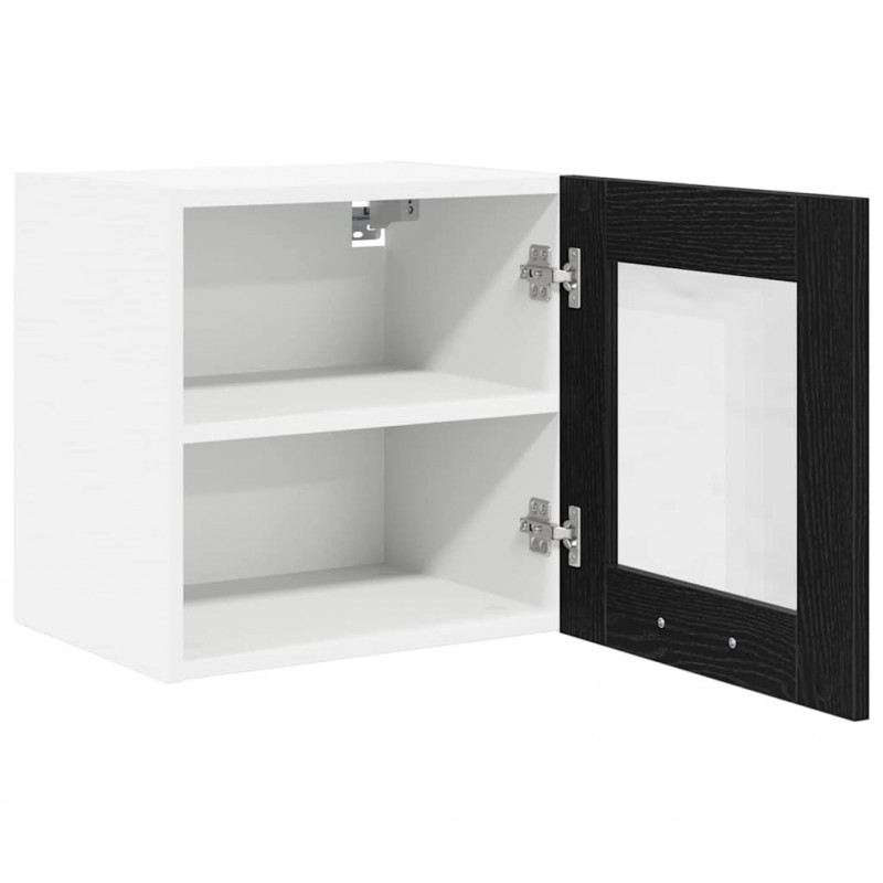 Szafka wisząca z drzwiami 2 pcs Czarny Dąb 40 x 31 x 40 cm