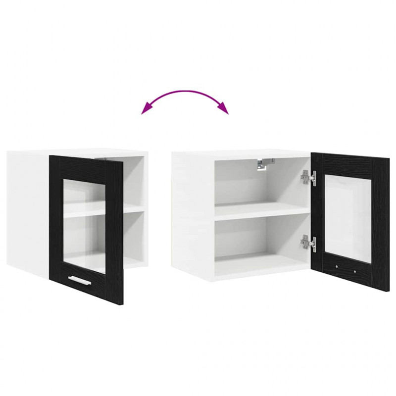 Szafka wisząca z drzwiami 2 pcs Czarny Dąb 40 x 31 x 40 cm