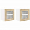 Szafka wisząca z drzwiami 2 pcs Dąb Sonoma 40 x 31 x 40 cm