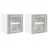 Szafka wisząca z drzwiami 2 pcs Szary Sonoma 40 x 31 x 40 cm