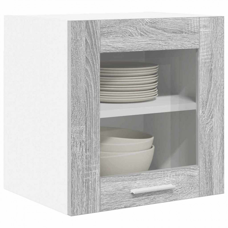 Szafka wisząca z drzwiami 2 pcs Szary Sonoma 40 x 31 x 40 cm