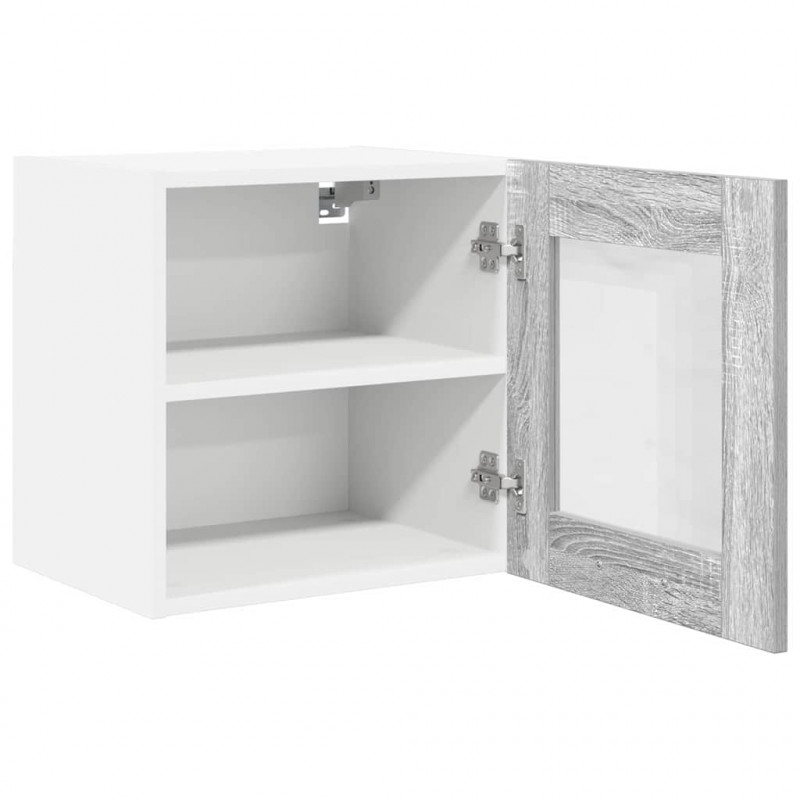 Szafka wisząca z drzwiami 2 pcs Szary Sonoma 40 x 31 x 40 cm